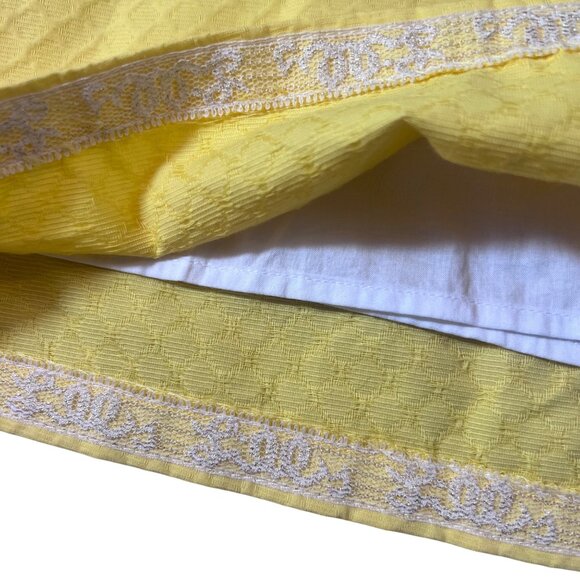 Lilly Pulitzer Jaqueline Sunglow Butter Yellow Shift Dress Crochet Lace Trim - 2 - Picture 4 of 7